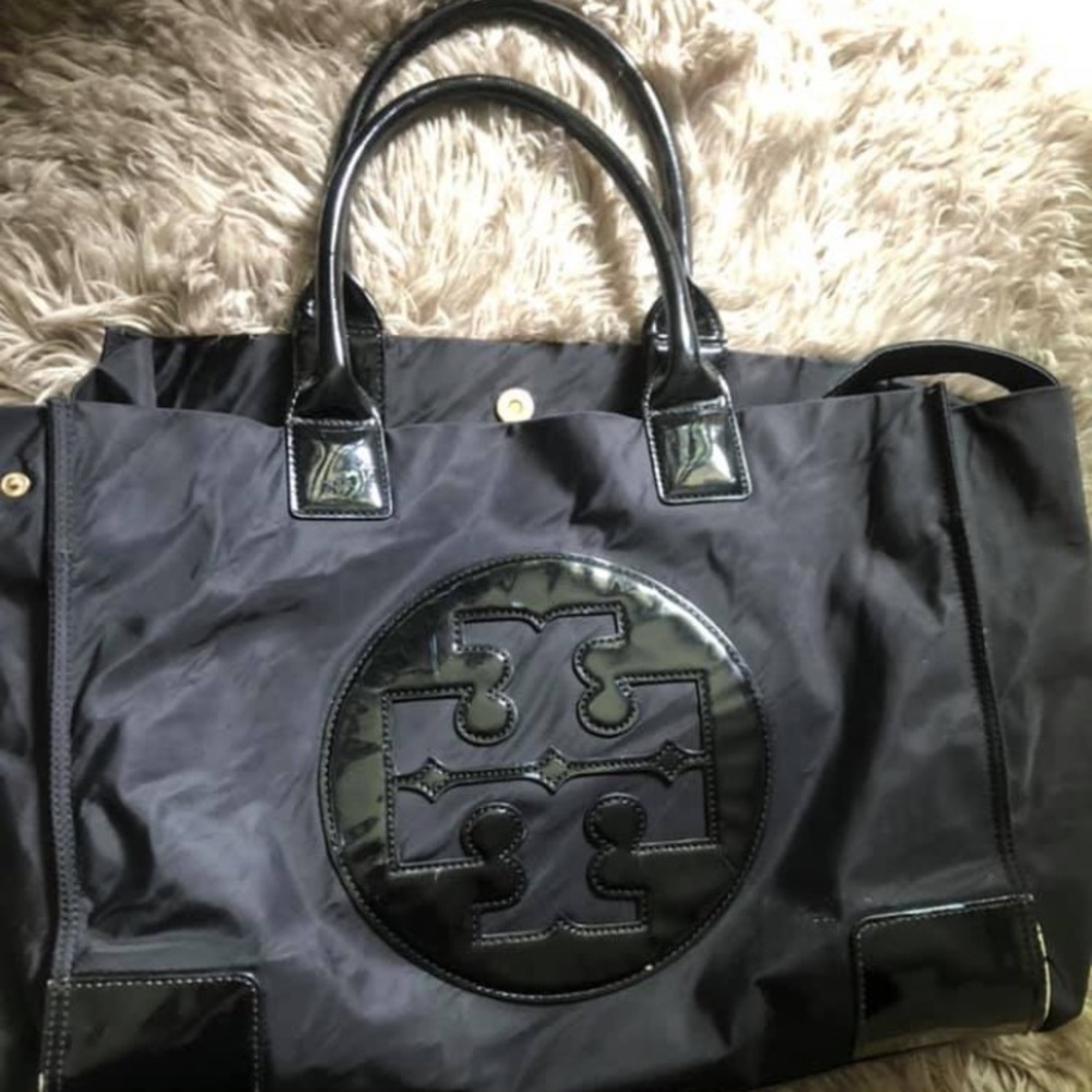 Tory Burch Bag with added leather cross body strap